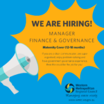 the WMRC is hiring a Manager Finance & Governance